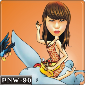 女生人像Q版漫畫PNW-90